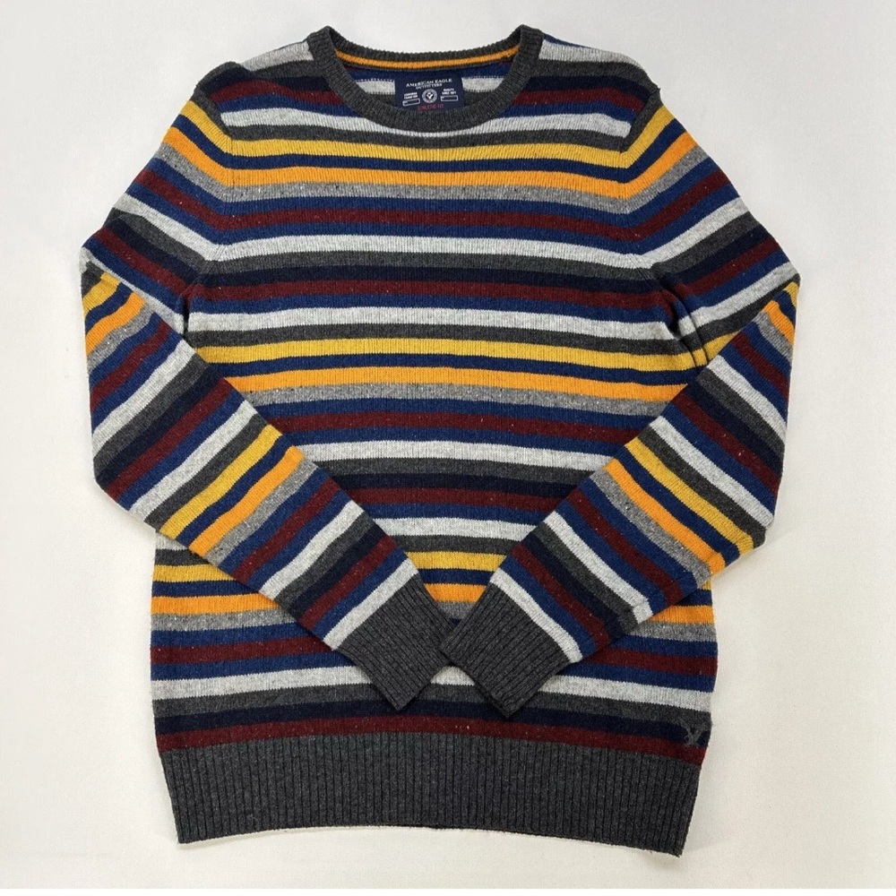 American Eagle Athletic Fit Women’s Sweater, Size XS, 26% Wool, Multi Stripes